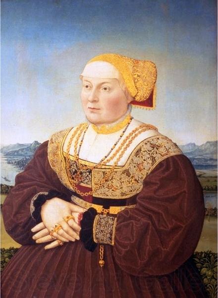 Conrad Faber von Kreuznach Portrait of Anne von Glauburg, born Knoblauch Norge oil painting art